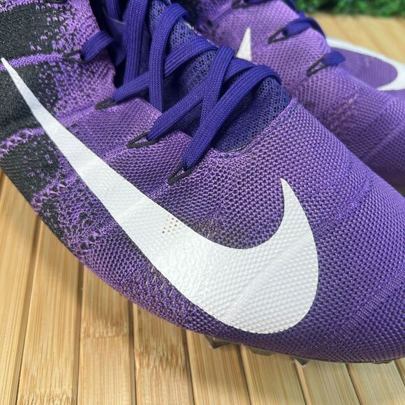 Nike Vapor Untouchable 3 Elite Flyknit \'Ravens\' Black Purple Sz 14 AO3006-004
